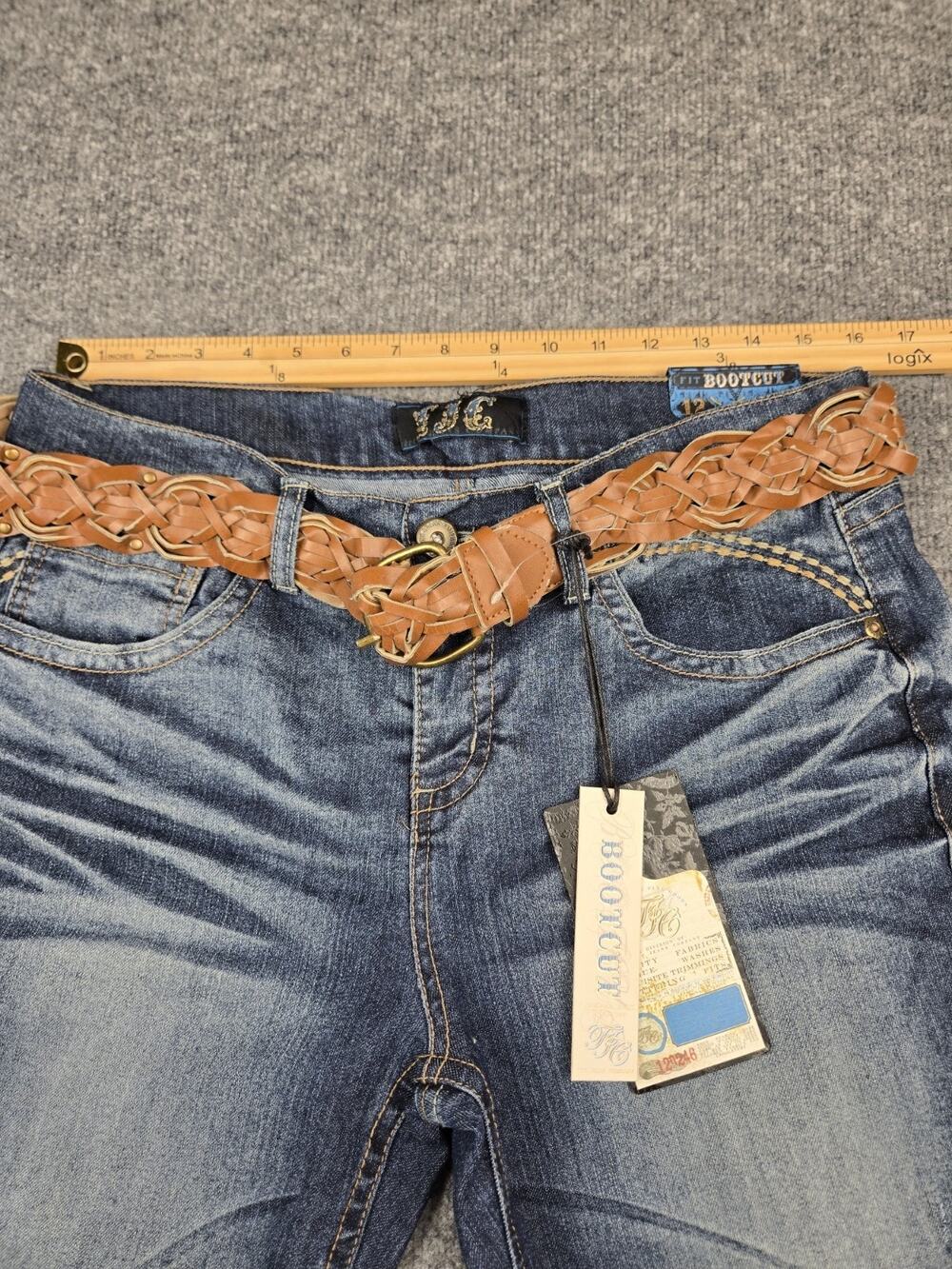 NWT Truce Flare Leg/Boot Cut Distressed Women's 12 Jeans #1076